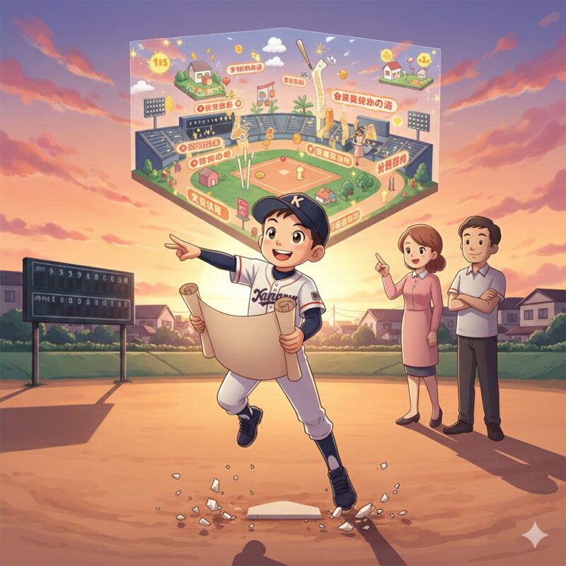 野球少年　家族