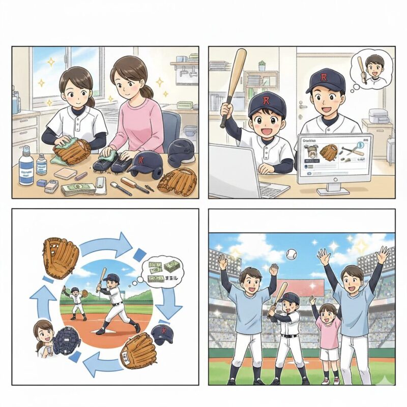 野球道具　ケア