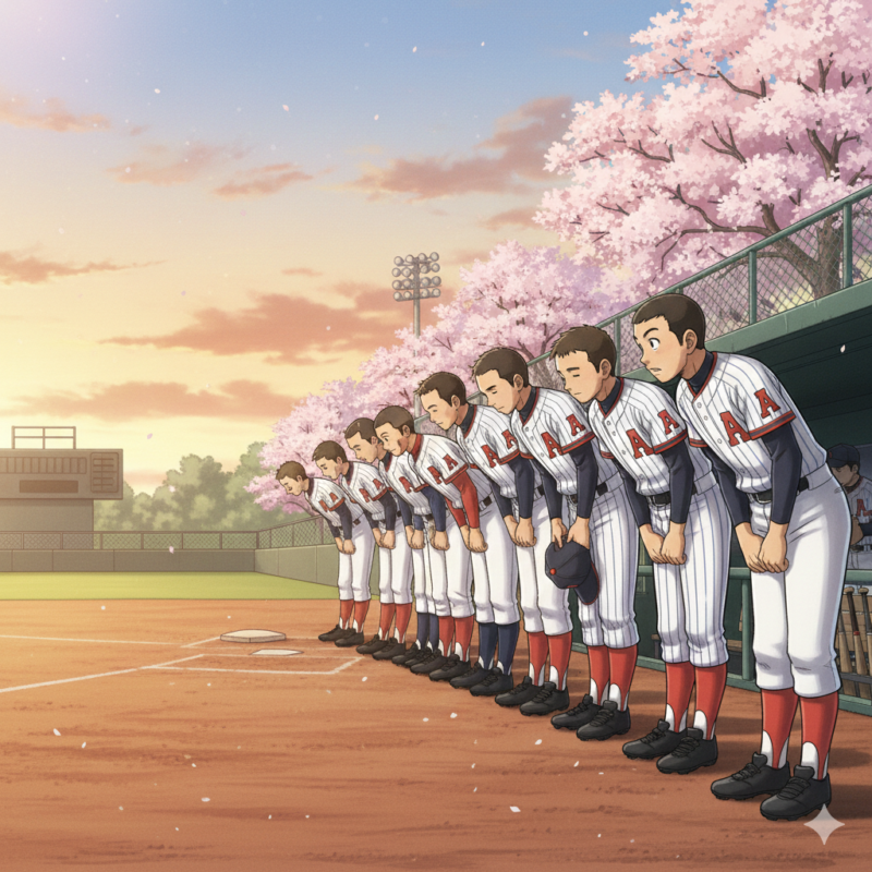 野球場での挨拶