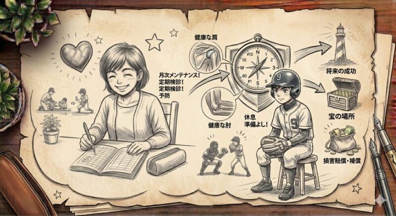 メンテナンス　母　息子　野球
